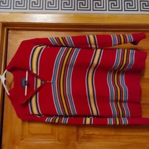 LAUREN RALPH LAUREN HALF ZIP SWEATER SIZE S...MULTI STRIPES